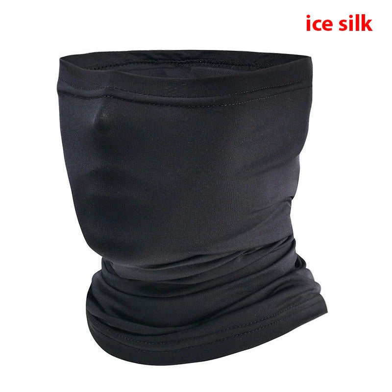 Summer Cycling Face Cover Mask Ice Silk Anti UV Scarf Headband Bandana Anti UV Scarf Headband Scarf Fishing Hiking Accessories
