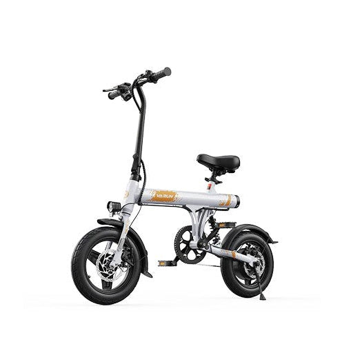 Small electric bike on a white background
