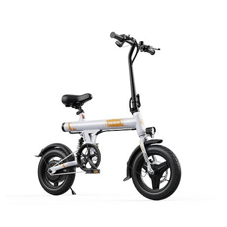 Small VARUN C14-1 Compact Folding Electric Bike on a white background