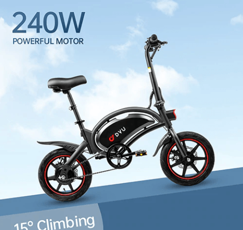 DYU D3F Upgraded Folding Electric Bike-UK - Pogo Cycles