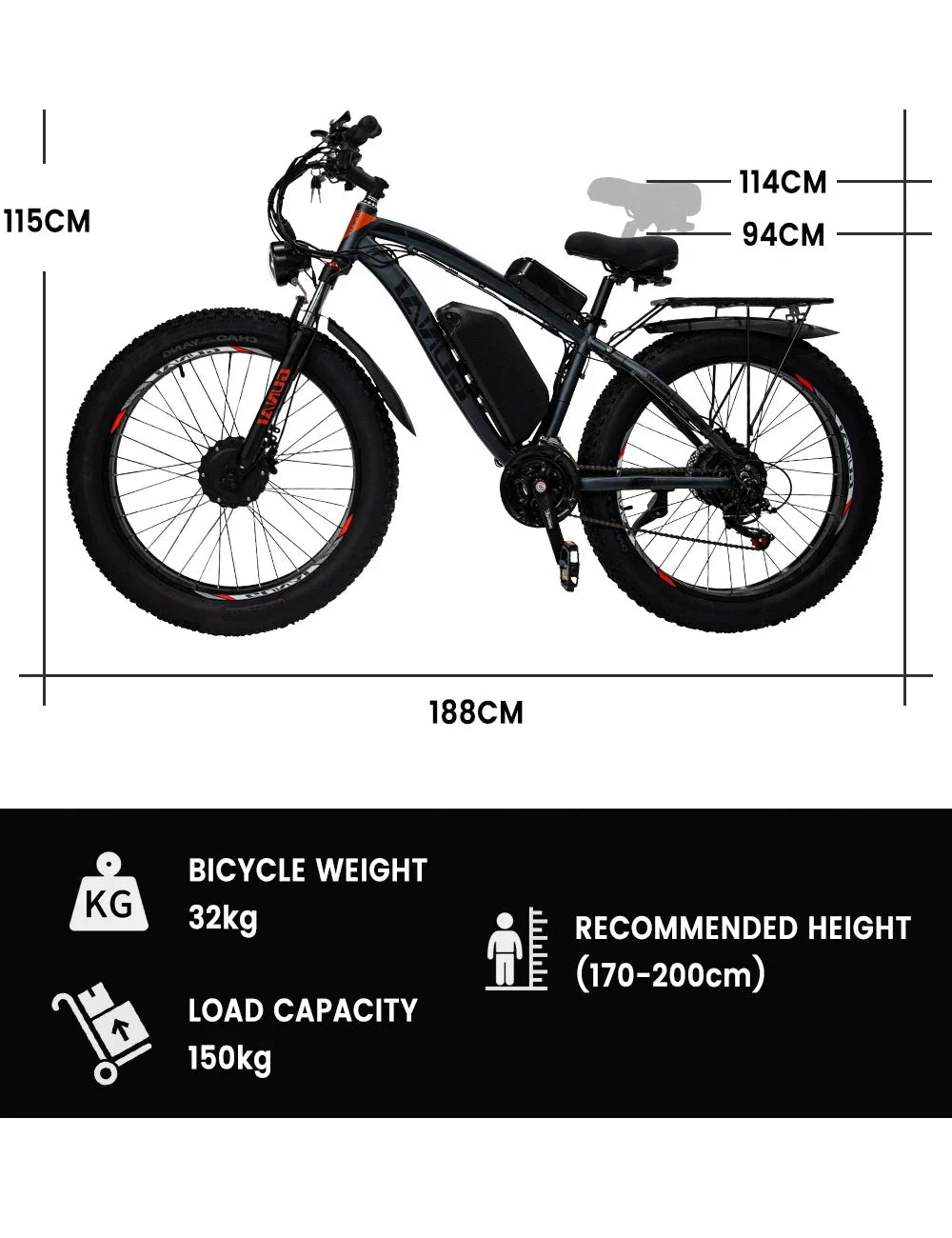 GUNAI GN88 Electric Mountain Bike-UK - Pogo Cycles