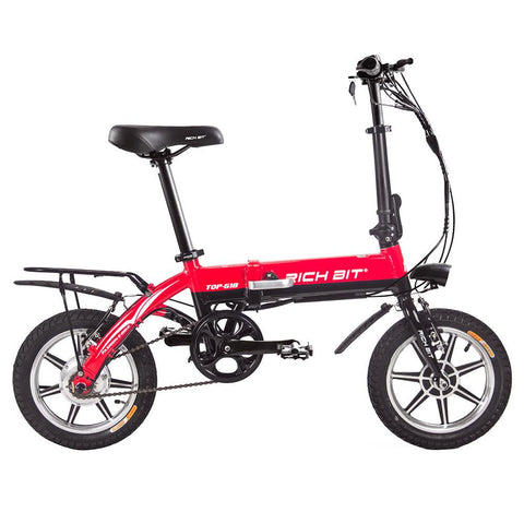 Rich Bit TOP 618 Folding City E-bike - Red - Pogo cycles UK -cycle to work scheme available