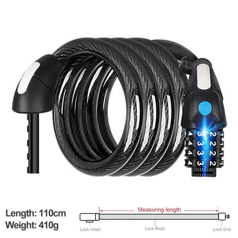 Xunting Bike Lock Coiled Secure Keys - Pogo Cycles